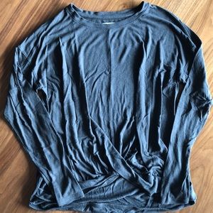 LOFT Long sleeve Top, Gray, Size Small